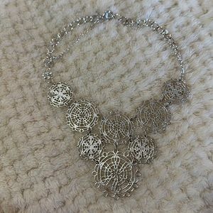 Silver Charming Charlie Bib Necklace